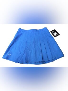HEAD Tennis Skirt Skort Size 10 Blue Pleated Athletic Golf Pickleball. NWT